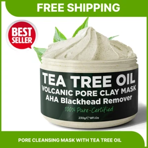 Pore Cleansing Clay Mask with Tea Tree Oil AHA Volcanic Ash for Face Care - Picture 1 of 1