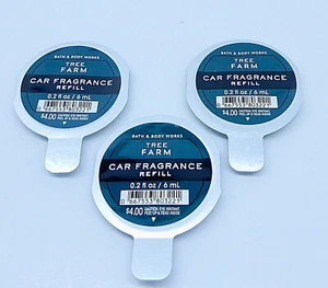 3 BATH & BODY WORKS SCENTPORTABLE TREE FARM CAR FRAGRANCE REFILL 0.2 oz NEW - Picture 1 of 6