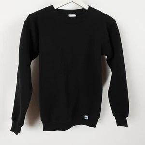 Vintage 90s Discus Athletic Sweatshirt Youth Size Large Blank Heavy Black USA - Picture 1 of 13