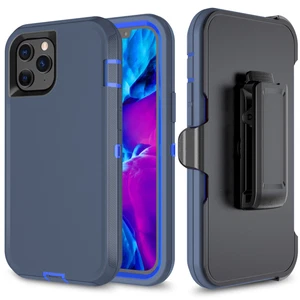 Für iPhone 13 Pro Max Shockproof Defender Case mit Holster, Blau  - Bild 1 von 2