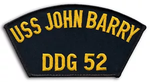 US Navy DDG-52 USS John Barry Guided Missile Destroyer Cap Patch Iron-On - Picture 1 of 1