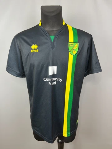 NORWICH CITY 2016 2017 AWAY SHIRT FOOTBALL SOCCER JERSEY ERREA MENS SIZE XL Cover