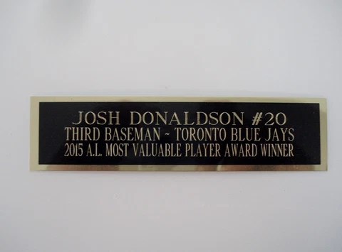 Josh Donaldson Blue Jays Nameplate for a Baseball Bat / Cap Display Case 1.5 x 6 Cover