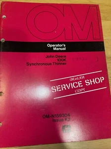 John Deere 100K Synchronous Thinner Operator's Manual OM-N159304 Issue K2 - Picture 1 of 2