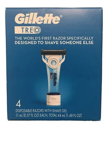 Gel de afeitar y afeitar Gillette Treo 0,37 FL OZ desechables de viaje uso del cuidador - Imagen 1 de 4