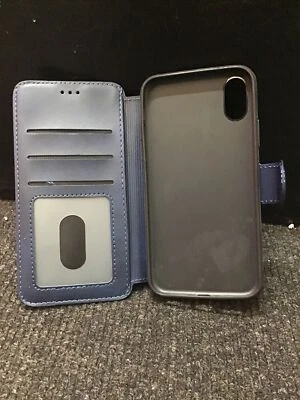 Funda tipo billetera de cuero sintético para iPhone X/XS Foto 1 de 4