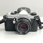 Pentax MG 35mm Film Camera SLR SMC Pentax-M 1:2 50mm Lens Black Hard Case -CP