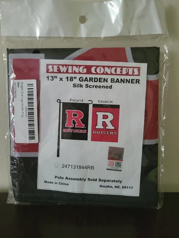 Rutgers University Scarlet Knights Garden Banner 13"x18" NEW Cover