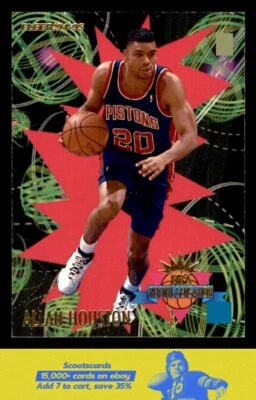 1994 Fleer Allan Houston  Rookie Sensations  #10 Detroit Pistons - Image 1 of 2
