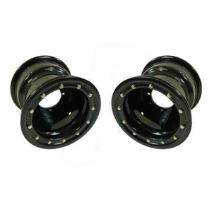 Raptor 700 660 Rear Wheels Beadlock 10x8 3+5 4/110 Alba Racing OEM Matte BB - Picture 1 of 4
