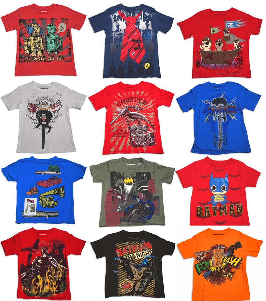Camiseta Prensable a Niños Pequeños y Niños Manga Corta Divertida Estampado Gráfico Foto 1 de 1