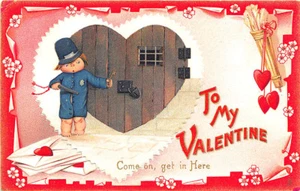 Valentines Day "Comic Cupids" Come on, get in Here Tuck #15 Postcard - Picture 1 of 2