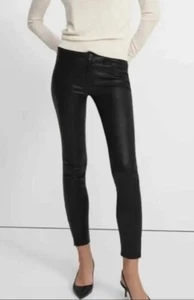 NEW J BRAND L8001 SUPER-SKINNY Lambskin LEATHER SZ 24 BLACK - Picture 1 of 3
