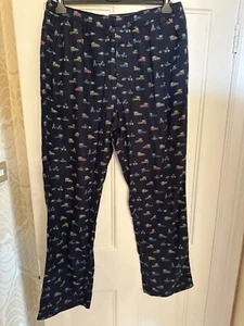 FAT FACE Brush Cotton Pyjama/Lounge Bottoms Festive Commuter Travel Print 2XL L - Picture 1 of 10