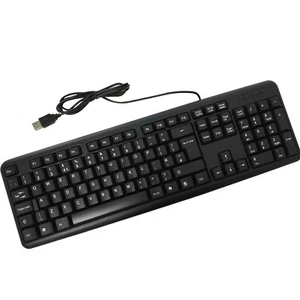 USB WIRED STYLISH SLIM QWERTY KEYBOARD UK LAYOUT FOR PC DESKTOP COMPUTER LAPTOP - Picture 1 of 9
