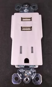 Legrand Pass Seymour WEISS USB-Steckdose 2,1 Ampere Steckdose TM8USBW KOSTENLOSER VERSAND b - Bild 1 von 4