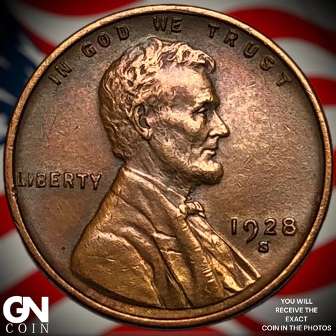 1928 S  Lincoln Cent Wheat Penny  Q1831 Cover