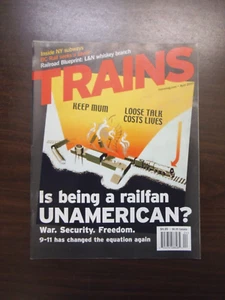 TRAINS MAGAZINE APRIL 2003 HOW 9/11 CHANGED RAILS L&N WHISKEY BRANCH BLUEPRINT - Picture 1 of 2
