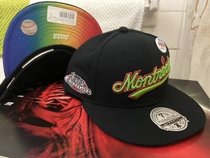 Men's Mitchell & Ness Montreal Expos Topps EXC Hat Liberty Fitted Cap Size 7 3/8 - Picture 1 of 5