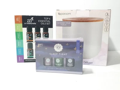 Difusor Sparoom Vela #S04377 y 2 juegos de aceites esenciales Woolzies y Artnaturals Foto 1 de 4