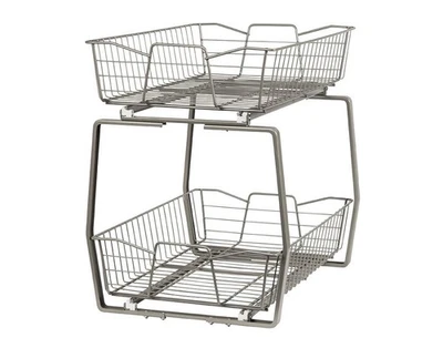 Organizador de gabinete de cocina 3089 2 niveles 14 pulgadas, níquel Foto 1 de 4