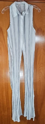 Suéter plumero Free People para mujer a rayas mezcla de algodón abierto sin mangas talla única Foto 1 de 4