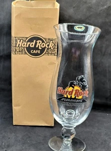 Vintage Hard Rock Cafe Hurricane Drinking Glass Honolulu Hawaii 24 oz. 9.25" - Picture 1 of 7
