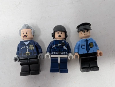 Lote de 3 minifiguras de policía Lego Marvel - Capitán Stacy, agente escudo, policía Foto 1 de 2