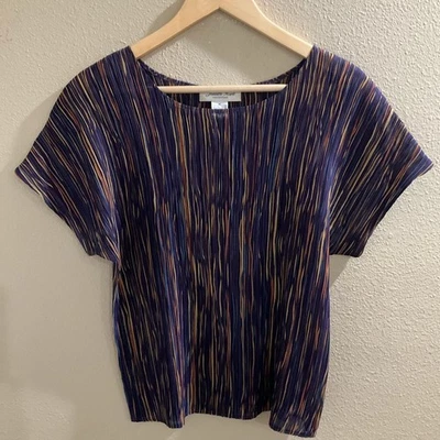 Judith Hart Mujer Mediano y2k Micro Acordeón Plisado Morado Manga Corta Foto 1 de 4