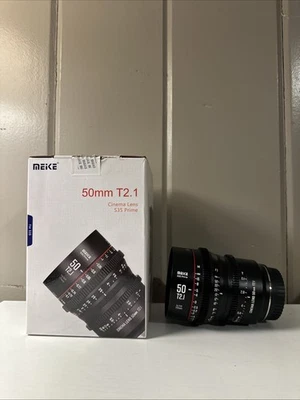 Lente Meike 50 mm T2.1 Super35 Prime Cine Montaje EF - Como nueva con caja Foto 1 de 4