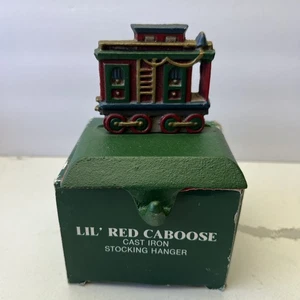 Midwest Cannon Falls Lil’ Red Caboose Cast Iron Christmas Stocking Holder VTG #2 - Picture 1 of 17