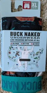 Duluth Trading Buck Naked Boxer Briefs Sz XL (40-42) Dark Blue w/ Pirate Ships - Picture 1 of 4