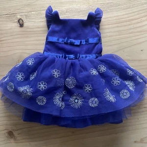 2011 American Girl Doll Snowflake Ball Gown Royal Blue Holiday Dress Dress Only - Picture 1 of 2