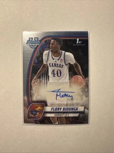 Flory Bidunga 2024-25 Bowman Chrome University Autograph #24 Base Kansas Auto - Bild 1 von 2