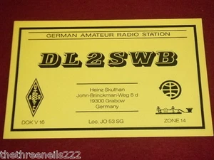 QSL RADIO CARD - DL2SWB - GERMANY - 1998 - Picture 1 of 1