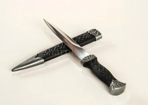 11.75” Celtic Knot Dagger + Scabbard Renaissance Fair Cosplay Good Quality - Picture 1 of 10