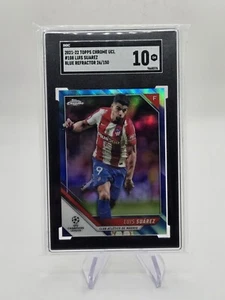2021-22 Topps Chrome UCL #108 Luis Suarez Blue Refractor /150 SGC 10 ⚽️ 🔥 - Foto 1 di 2