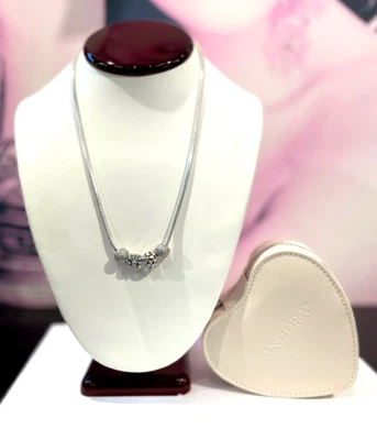 Pandora Momentos Serpiente Collar 20” .925 S. Plata y 4 Dijes #590742HV Foto 1 de 4