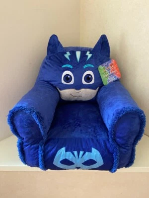 Disney Junior PJ Masks Catboy Kids Plush Sofa Bean Bag Chair WithSherpa Trimming - Image 1 of 4