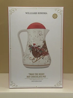 NEW Williams Sonoma Twas the Night Before Christmas Hot Cocoa Pot Santa SOLD OUT - Image 1 of 4