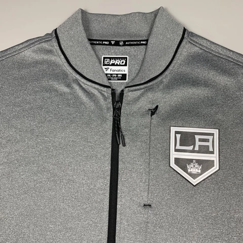 NHL Los Angeles Kings Jacket Mens 2XL Track Lightweight Grey Hockey Fanatics Cover