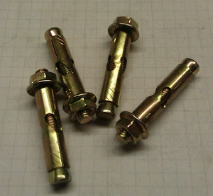 M6 x 8mm Sleeve anchor with flange nut .pack of 4 . H22614 FREE POSTAGE. - Picture 1 of 3