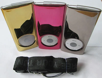 iPod Nano 4th Gen 4G Case Gear4 IceBox Mirror Red Gold or Silver with lanyard - Image 1 of 2