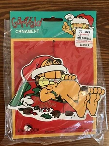 NEU Vintage Kurt S. Adler Garfield in Schokoladensüßigkeiten Holzornament - Bild 1 von 2