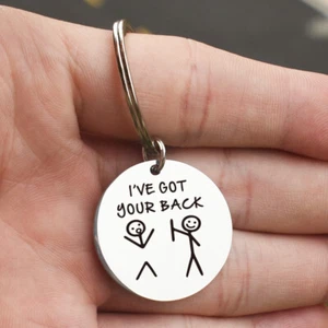 Best Friend Keyring Friendship I Got Your Back Funny Xmas Gifts for Her Him BFF - Picture 1 of 12