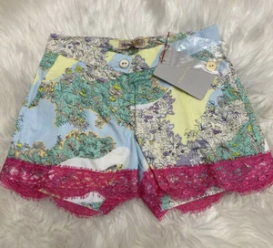 Emilio Pucci Junior Printed Lace Cuff Shorts Size 8Y - Picture 1 of 5