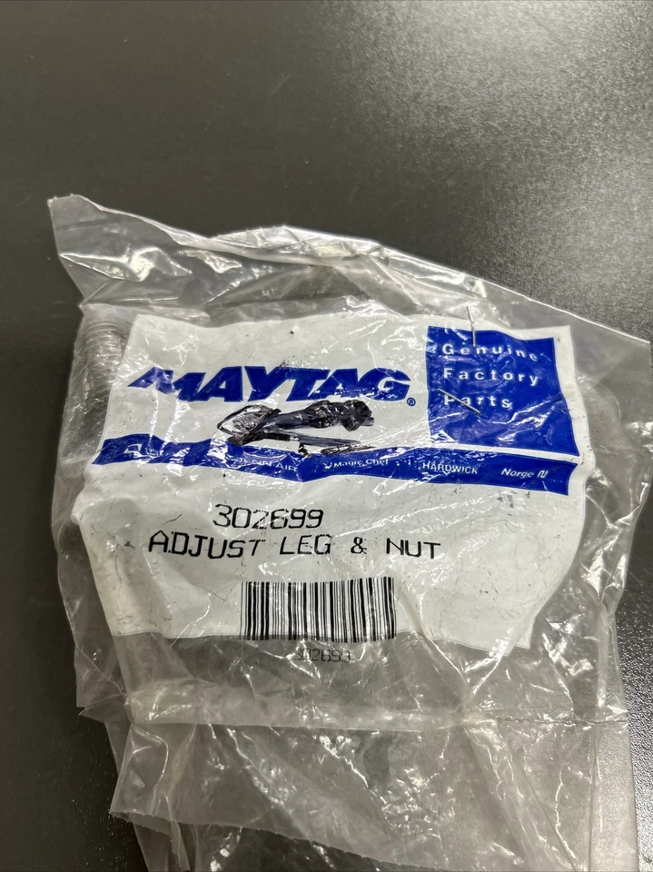 Maytag Parte # 302699 (Pieza nueva # 22003428) PIERNA AJUSTABLE (CON TUERCA) (G5F) Foto 1 de 2