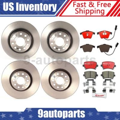 Rotores de freno delanteros traseros Brembo OE pastillas de freno de cerámica para Volkswagen CC 2010 Foto 1 de 4