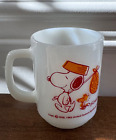 Vintage Fire King Snoopy, Come Home Mug (Woodstock) Milk Glass Mug Euc!