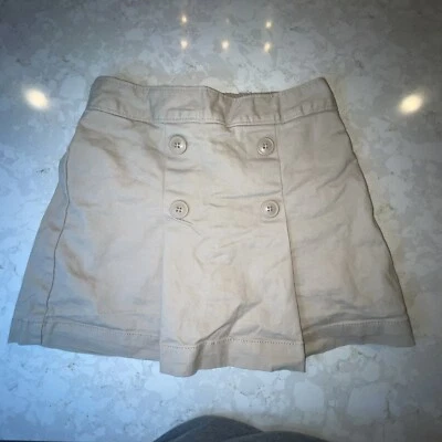 Antiguo Uniforme Azul Marino Niñas Plisado Sarga Skort Falda Enrollada Avena Caqui Talla S 6/7 Foto 1 de 3